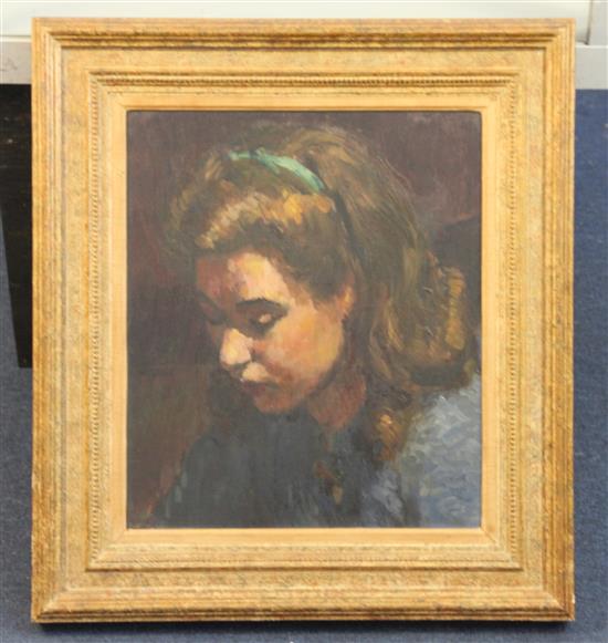 § Ruskin Spear (1911-1990) Head of a Girl 14 x 12in.